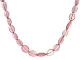 Rose Quartz Free Form Nugget Graduated Bead Necklace