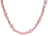 Rose Quartz Free Form Nugget Graduated Bead Necklace