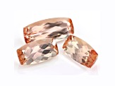 Imperial Topaz Untreated Cushion Set of 3 2.89ctw