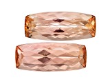 Imperial Topaz Untreated 12.4x5.1mm Rectangular Cushion Matched Pair 4.41ctw