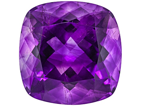 Amethyst with Needles 14.5mm Square Cushion 11.00ct