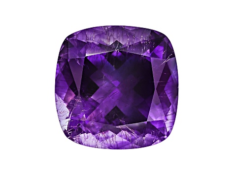Amethyst With Needles 14.5mm Square Cushion 11.00ct
