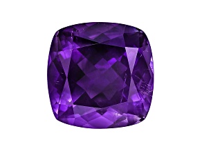 Amethyst With Needles 16mm Square Cushion 14.50ct