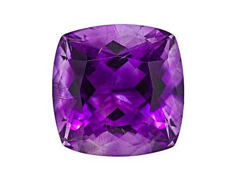 Amethyst With Needles 14mm Square Cushion 9.75ct