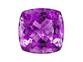Amethyst With Needles 15mm Square Cushion 12.50ct