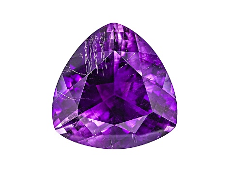 Amethyst With Needles 19mm Trillion 19.50ct