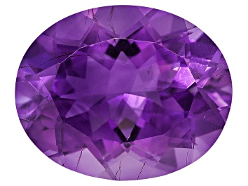 Picture of Amethyst with Needles 10x8mm Oval Minimum 2.00ct