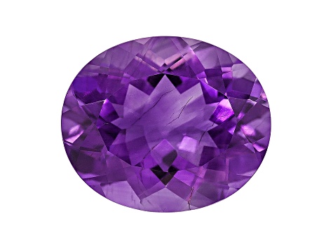 Amethyst with Needles 13x11mm Oval 5.25ct