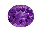 Amethyst with Needles 13x11mm Oval 5.25ct