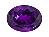 Amethyst With Needles 20.5x15.5mm Oval 16.50ct