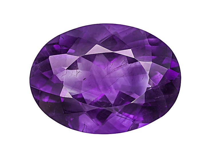 Amethyst With Needles 18x13mm Oval 10.00ct - MYV099 | JTV