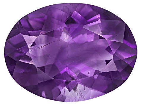 Amethyst With Needles 16x12mm Oval 6.50ct