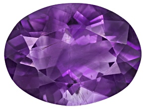 Amethyst With Needles 16x12mm Oval 6.50ct