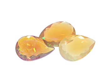 Picture of Ethiopian Opal 9x13mm Pear Shape Set of 3 6.01ctw
