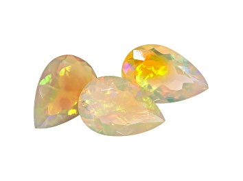 Picture of Ethiopian Opal 8x12mm Pear Shape Set of 3 5.40ctw