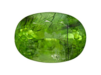 Picture of Peridot Ludwigite Included Oval 17.00ct