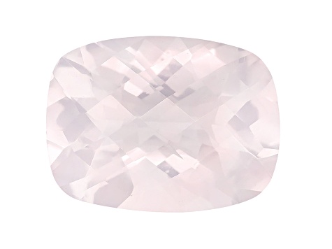 Rose Quartz Rectangular Cushion Checkerboard Cut 16.50ct