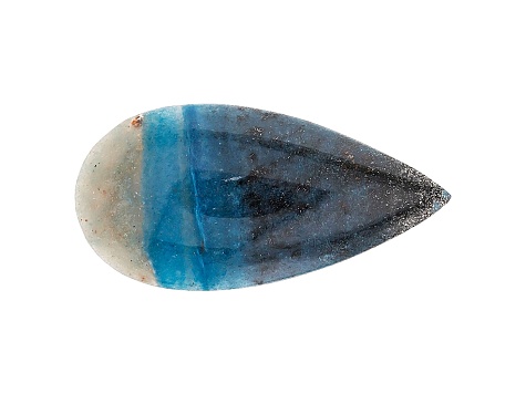 Quartzite With Lazulite Inclusions Pear Shape Cabochon 35.00ct