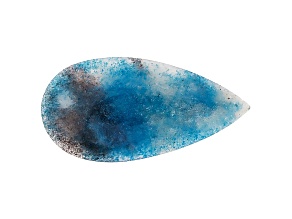 Quartzite With Lazulite Inclusions Pear Shape Cabochon 25.00ct