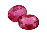 Ruby 9x7mm Oval Matched Pair 4.75ctw