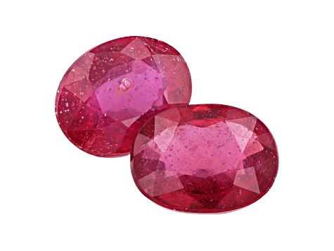 Ruby 9x7mm Oval Matched Pair 5.50ctw