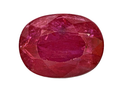 Ruby 8x6mm Oval Mixed Step Cut 1.25ct