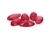 Rhodonite Marquise Cabochon Set of 6 7.31ctw