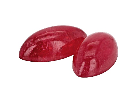 Rhodonite 13.5x7.0mm Marquise Cabochon Matched Pair 7.96ctw