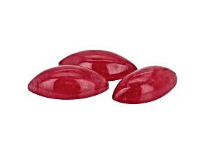 Rhodonite Marquise Cabochon Set of 3 7.98ctw