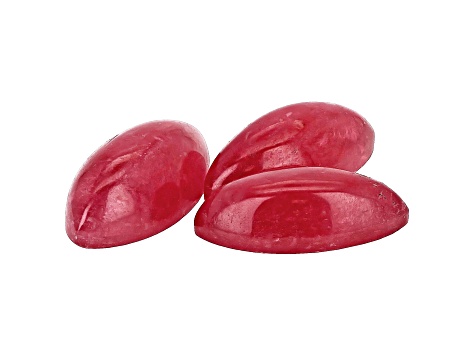 Rhodonite Marquise Cabochon Set of 3 8.09ctw