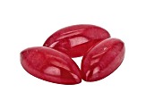 Rhodonite Marquise Cabochon Set of 3 10.97ctw