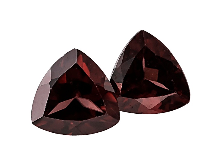 Red Zircon 6mm Trillion Matched Pair 2.25ctw