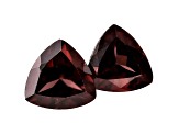 Red Zircon 6mm Trillion Matched Pair 2.25ctw