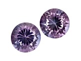 Color Change Lab Created Sapphire 6mm Round 2.00ctw Set Of 2