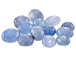 Gray-Blue Star Sapphire Set of 13 Mixed Sizes Oval Cabochon 21.34ctw