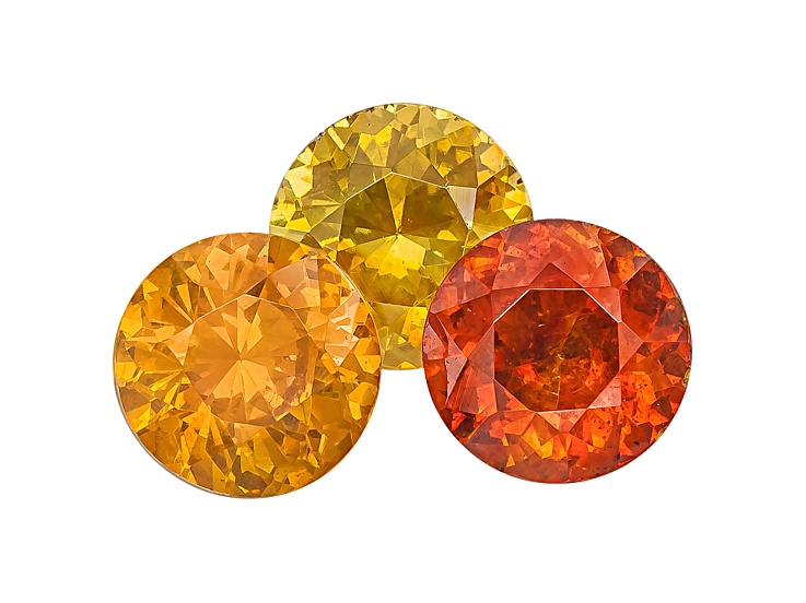 Sphalerite 6mm Round Set of 3 3.25ctw