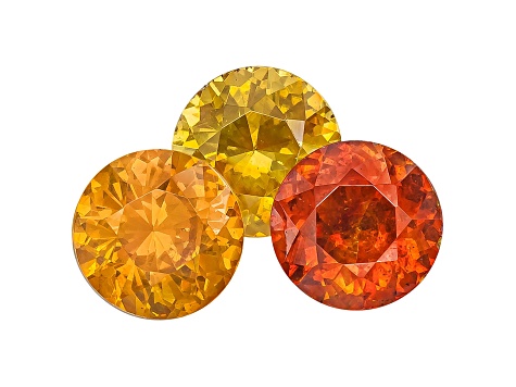 Sphalerite 6mm Round Set of 3 3.25ctw