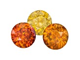 Sphalerite 7mm Round Set of 3 5.00ctw