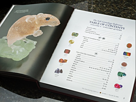 Sisk Gemology Reference Book, Gallery of Gems with 300ctw Natural and Synthetic Gemstone Parcel