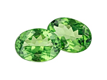 Picture of Tsavorite Garnet Matched Pair 7.5x5.5mm Oval 2.02ctw