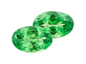 Tsavorite Garnet Matched Pair 6x4mm Oval 0.80ctw
