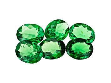 Picture of Tsavorite 5x4mm Ovals Set of 6 1.97ctw