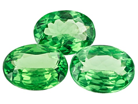 Tsavorite Garnet Oval Set of 3 2.35ctw