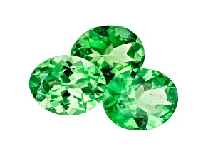 Tsavorite Garnet Oval Set of 3 1.00ctw