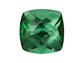 Green Tourmaline 5mm Square Cushion Checkerboard Cut 0.55ct