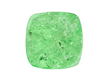 Picture of Garnet Mint Grossular Fluorescent 9mm Square Cushion Sugarloaf cut 4.00ct