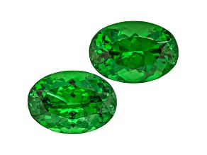 Garnet Tsavorite 9x6.2mm Oval Matched Pair 4.03ctw