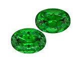 Garnet Tsavorite 9x6.2mm Oval Matched Pair 4.03ctw