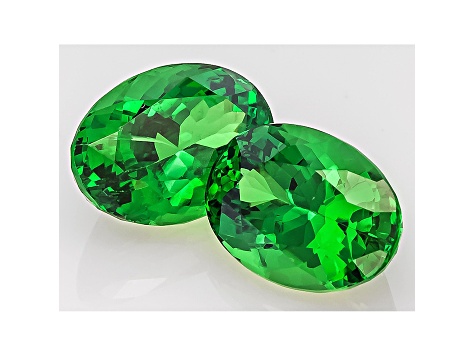 Garnet Tsavorite 9x6.2mm Oval Matched Pair 4.03ctw