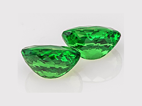 Garnet Tsavorite 9x6.2mm Oval Matched Pair 4.03ctw